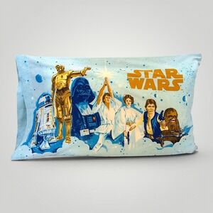 Vintage BIBB Star Wars Pillowcase Original Trilogy Luke Leia Darth Vader USA